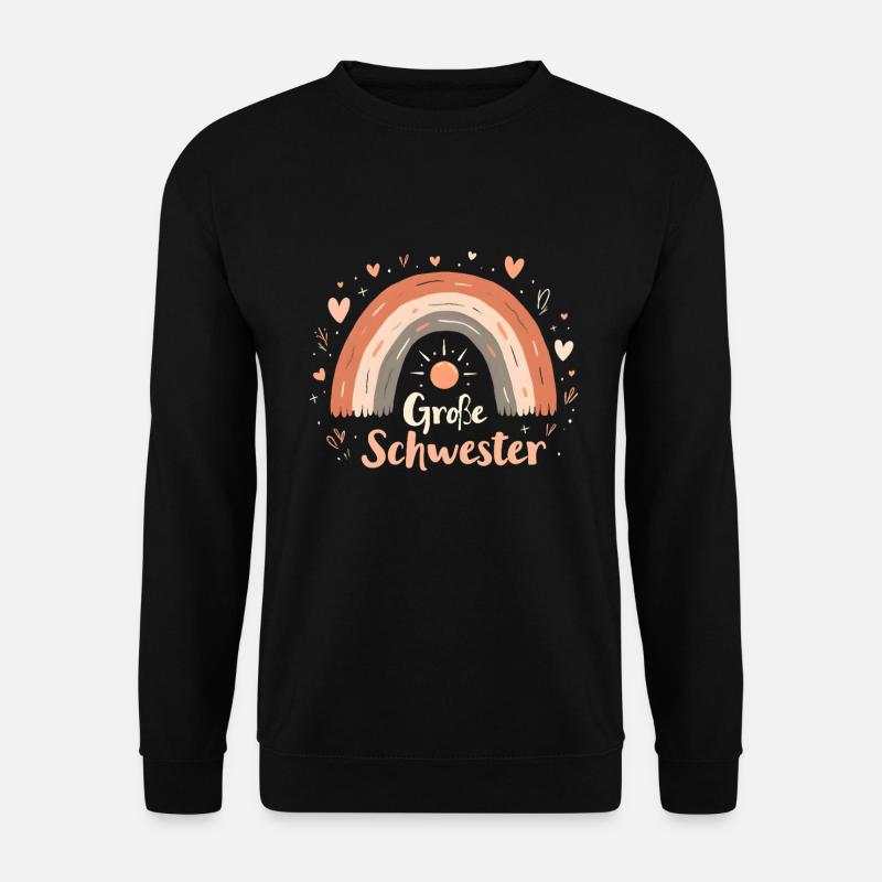 Big Sister Rainbow Boho - Unisex Sweatshirt - black