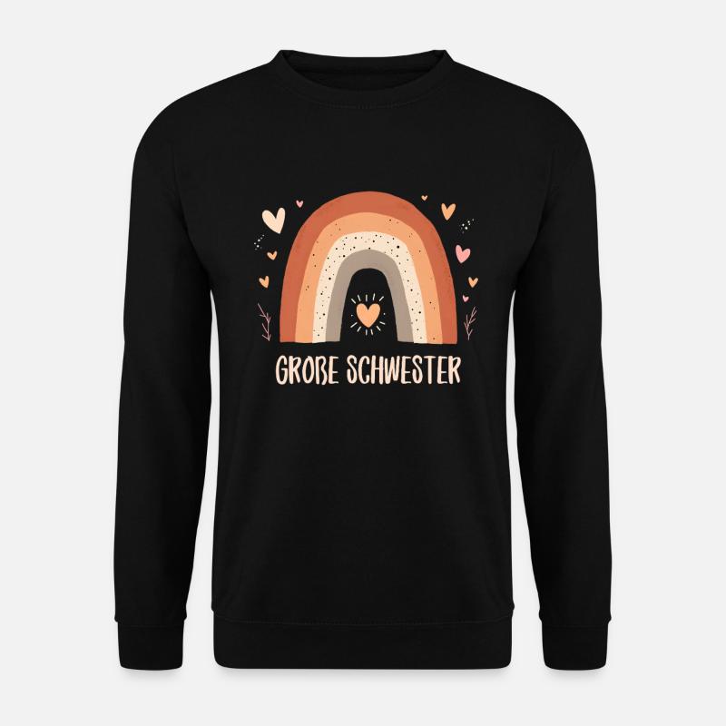 Big Sister Rainbow Boho - Unisex Sweatshirt - black