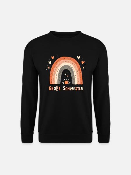 Big Sister Rainbow Boho - Unisex Sweatshirt - black