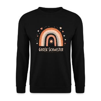 Big Sister Rainbow Boho - Unisex Sweatshirt - black - Front - Alina (178cm) & Michal (187cm)