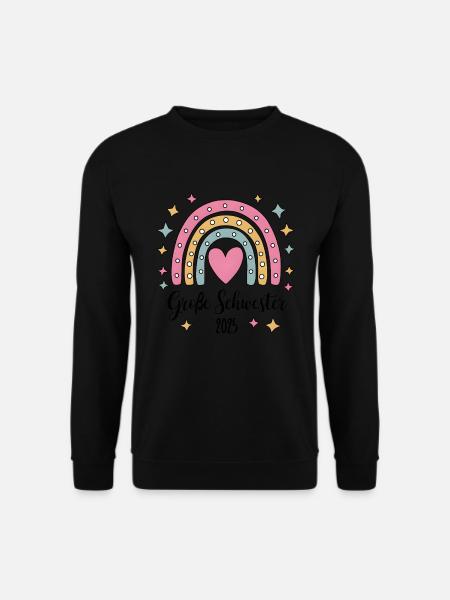 Big Sister 2025 Rainbow - Unisex Sweatshirt - black