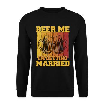 Beer Brewing for Beer Lovers Wedding - Unisex Sweatshirt - black - Front - Alina (178cm) & Michal (187cm)