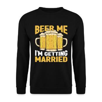 Beer Brewing for Beer Lovers Wedding - Unisex Sweatshirt - black - Front - Alina (178cm) & Michal (187cm)