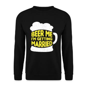 Beer Brewing for Beer Lovers Wedding - Unisex Sweatshirt - black - Front - Alina (178cm) & Michal (187cm)