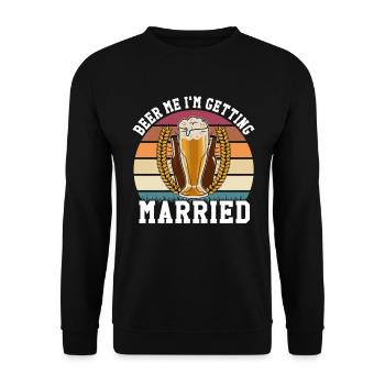 Beer Brewing for Beer Lovers Wedding - Unisex Sweatshirt - black - Front - Alina (178cm) & Michal (187cm)