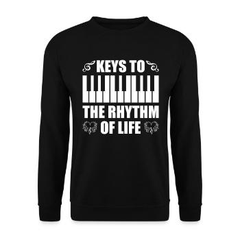 Piano Klavier Pianiste - Sweat-shirt Unisexe - noir - Devant - Alina (178cm) & Michal (187cm)
