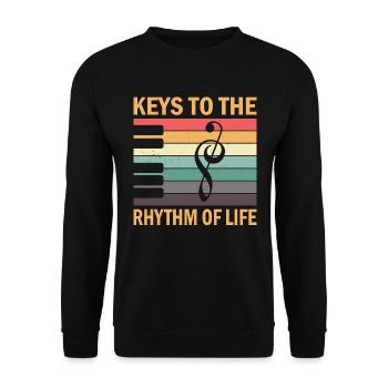 Piano Klavier Pianiste - Sweat-shirt Unisexe - noir - Devant - Alina (178cm) & Michal (187cm)
