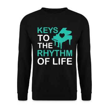 Piano Klavier Pianiste - Sweat-shirt Unisexe - noir - Devant - Alina (178cm) & Michal (187cm)