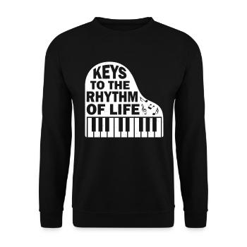 Piano Klavier Pianiste - Sweat-shirt Unisexe - noir - Devant - Alina (178cm) & Michal (187cm)