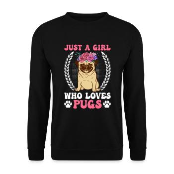 Carlin Chiens Amour Chien - Sweat-shirt Unisexe - noir - Devant - Alina (178cm) & Michal (187cm)