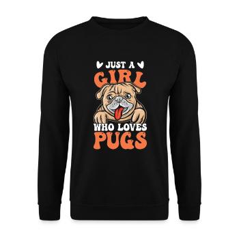 Carlin Chiens Amour Chien - Sweat-shirt Unisexe - noir - Devant - Alina (178cm) & Michal (187cm)