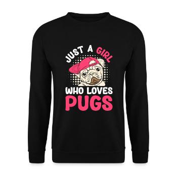 Carlin Chiens Amour Chien - Sweat-shirt Unisexe - noir - Devant - Alina (178cm) & Michal (187cm)