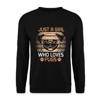 Carlin Chiens Amour Chien - Sweat-shirt Unisexe - noir - Devant - Alina (178cm) & Michal (187cm)