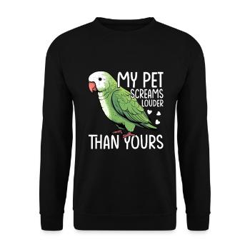 Green Monk Actor Quaker Conure Parrots - Unisex Sweatshirt - black - Front - Alina (178cm) & Michal (187cm)