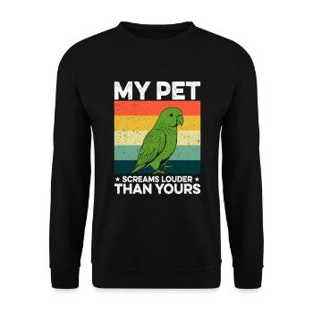 Green Monk Actor Quaker Conure Parrots - Unisex Sweatshirt - black - Front - Alina (178cm) & Michal (187cm)