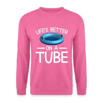 Sommer Float Trip River Tubing Party Beach Outfit - Unisex Pullover - Pink - Vorne