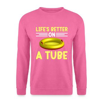 Sommer Float Trip River Tubing Party Beach Outfit - Unisex Pullover - Pink - Vorne