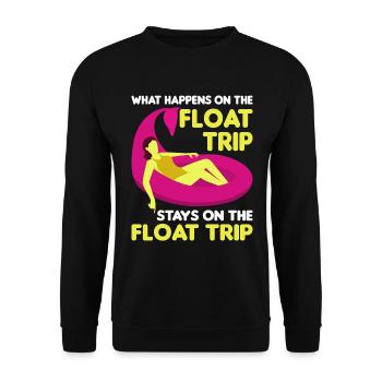 Summer Float Trip River Tubing Party Beach Outfit - Unisex Sweatshirt - black - Front - Alina (178cm) & Michal (187cm)