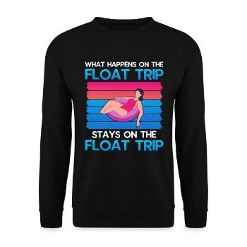 Summer Float Trip River Tubing Party Beach Outfit - Unisex Sweatshirt - black - Front - Alina (178cm) & Michal (187cm)