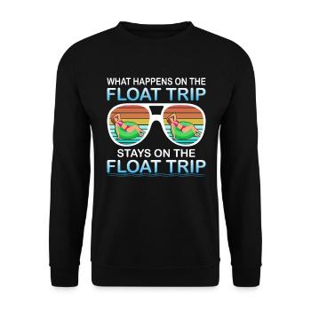 Summer Float Trip River Tubing Party Beach Outfit - Unisex Sweatshirt - black - Front - Alina (178cm) & Michal (187cm)