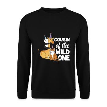 Birthday Safari Safari Zoo Big Five - Unisex Sweatshirt - black - Front - Alina (178cm) & Michal (187cm)