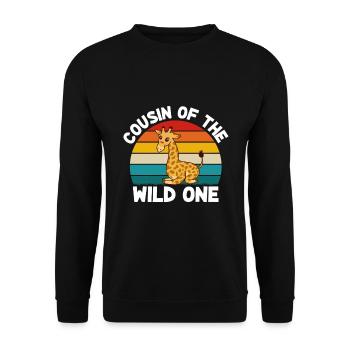 Birthday Safari Safari Zoo Big Five - Unisex Sweatshirt - black - Front - Alina (178cm) & Michal (187cm)