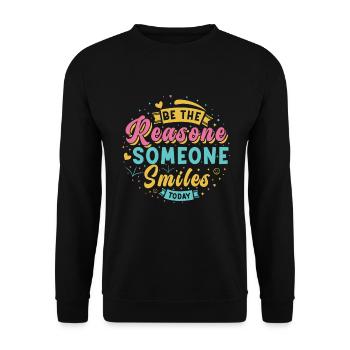 Pourquoi quelqu’un sourit de manière inspirante aujourd’hui - Sweat-shirt Unisexe - noir - Devant - Alina (178cm) & Michal (187cm)