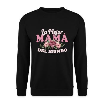 The World's Best Mom Mother's Day Gift - Unisex Sweatshirt - black - Front - Alina (178cm) & Michal (187cm)