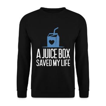 Drink Bottle Save My Life - Unisex Sweatshirt - black - Front - Alina (178cm) & Michal (187cm)
