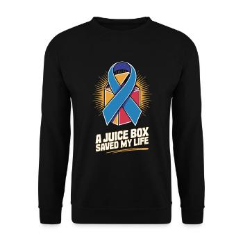 Drink Bottle Save My Life - Unisex Sweatshirt - black - Front - Alina (178cm) & Michal (187cm)