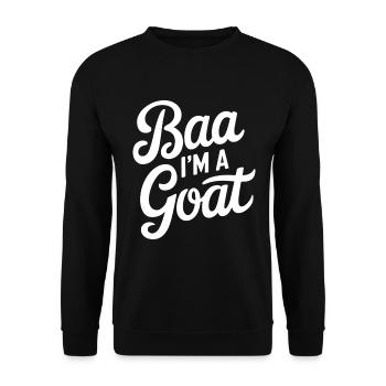 Baa I'm a goat - Unisex Sweatshirt - black - Front - Alina (178cm) & Michal (187cm)
