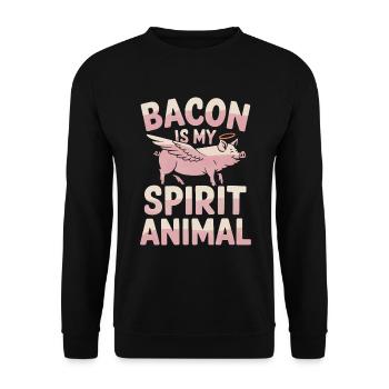 Speck Ist Mein Geisttier - Unisex Pullover - Schwarz - Vorne - Alina (178cm) & Michal (187cm)