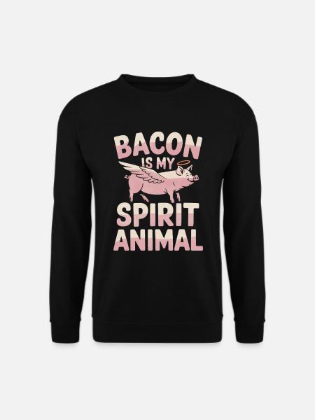 Speck Ist Mein Geisttier - Unisex Pullover - Schwarz