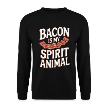 Le bacon est mon animal spirituel - Sweat-shirt Unisexe - noir - Devant - Alina (178cm) & Michal (187cm)