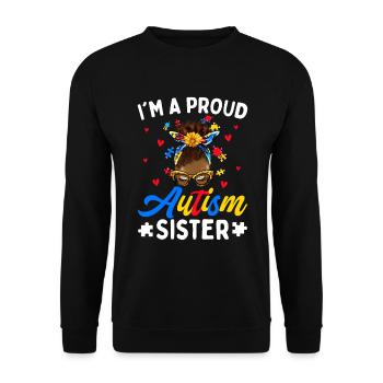 Time for my baptism First Communion - Unisex Sweatshirt - black - Front - Alina (178cm) & Michal (187cm)