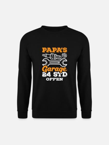 Papa's Garage Open 24 hours - Unisex Sweatshirt - black