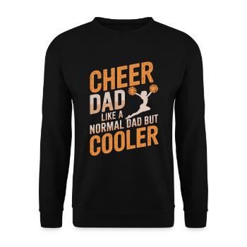 A normal father a cooler athlete - Unisex Sweatshirt - black - Front - Alina (178cm) & Michal (187cm)