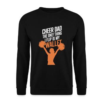 A normal father a cooler athlete - Unisex Sweatshirt - black - Front - Alina (178cm) & Michal (187cm)