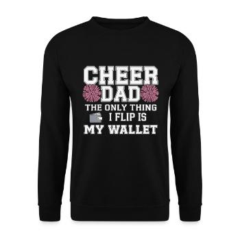 A normal father a cooler athlete - Unisex Sweatshirt - black - Front - Alina (178cm) & Michal (187cm)