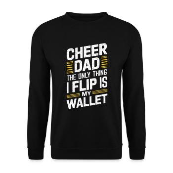 A normal father a cooler athlete - Unisex Sweatshirt - black - Front - Alina (178cm) & Michal (187cm)