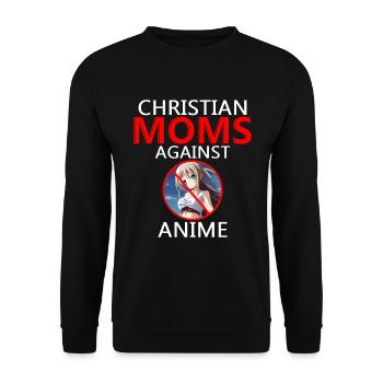 Mères chrétiennes vs Anime - Sweat-shirt Unisexe - noir - Devant - Alina (178cm) & Michal (187cm)
