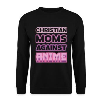 Mères chrétiennes vs Anime - Sweat-shirt Unisexe - noir - Devant - Alina (178cm) & Michal (187cm)