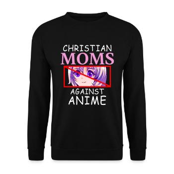 Mères chrétiennes vs Anime - Sweat-shirt Unisexe - noir - Devant - Alina (178cm) & Michal (187cm)