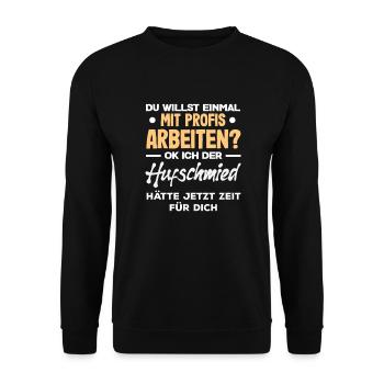 You want to work with professionals Farrier - Unisex Sweatshirt - black - Front - Alina (178cm) & Michal (187cm)
