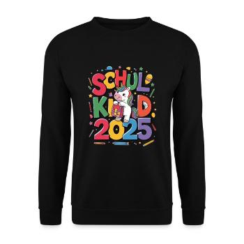 School Child 2025 School Enrollment Back to School - Unisex Sweatshirt - black - Front - Alina (178cm) & Michal (187cm)