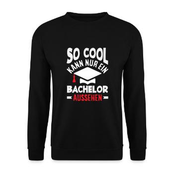 Only a bachelor's degree can look so cool - Unisex Sweatshirt - black - Front - Alina (178cm) & Michal (187cm)