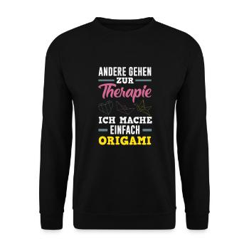 Others go to therapy, I - Unisex Sweatshirt - black - Front - Alina (178cm) & Michal (187cm)