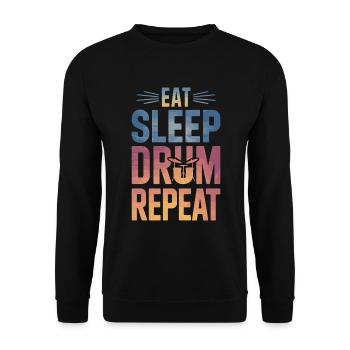 Tambours Batteurs Batteurs - Sweat-shirt Unisexe - noir - Devant - Alina (178cm) & Michal (187cm)