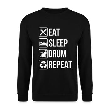 Tambours Batteurs Batteurs - Sweat-shirt Unisexe - noir - Devant - Alina (178cm) & Michal (187cm)