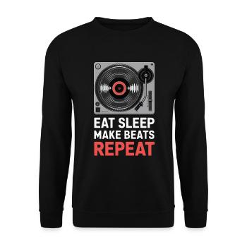 Tambours Batteurs Batteurs - Sweat-shirt Unisexe - noir - Devant - Alina (178cm) & Michal (187cm)